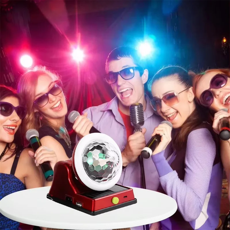 Lumière LED Solaire Disco Magique Boule RGB Capteur de Mouvement Lumière Étanche IP55 pour Soirée DJ KTV Bar - Or