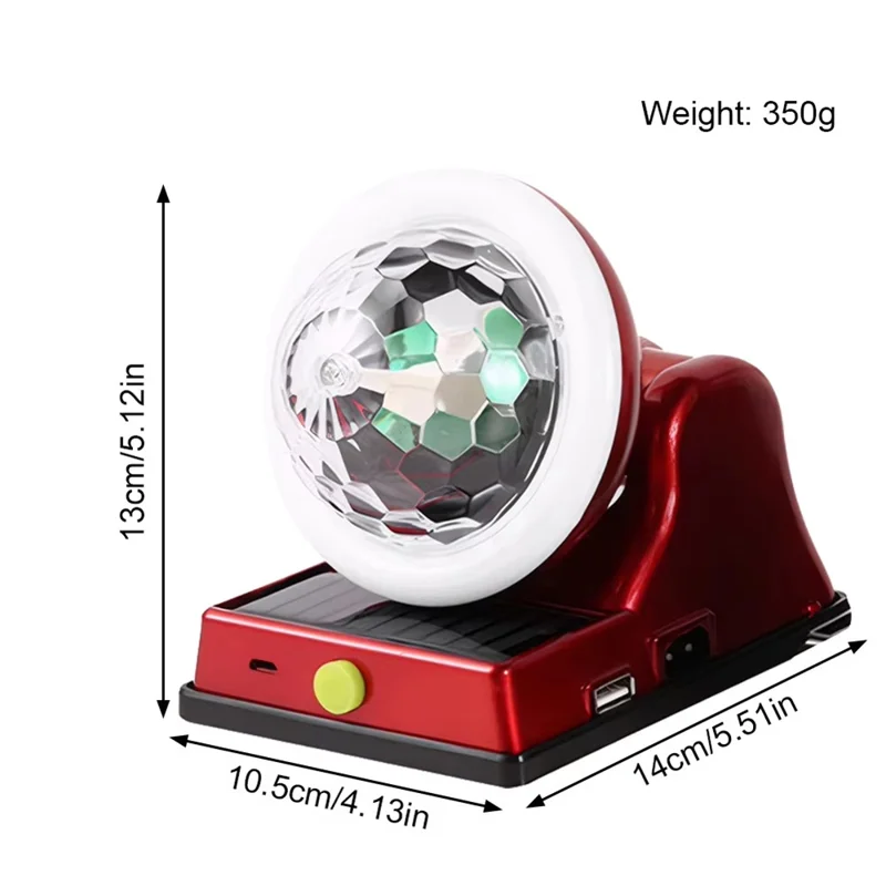 Lumière LED Solaire Disco Magique Boule RGB Capteur de Mouvement Lumière Étanche IP55 pour Soirée DJ KTV Bar - Or