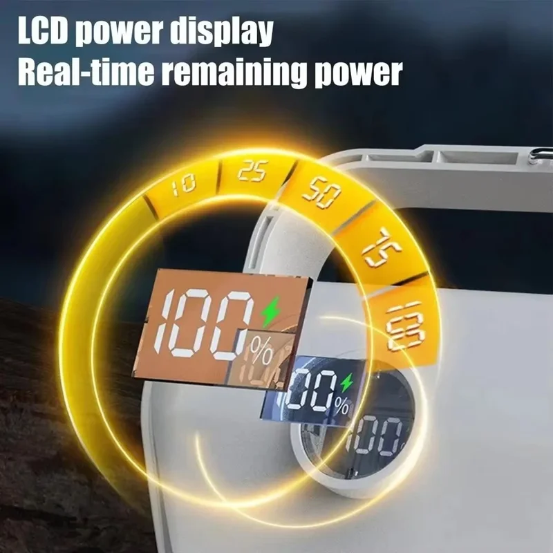 Lanterna da Campeggio Solare 360 Gradi, Luce LED Ricaricabile Impermeabile Portatile - Bianca