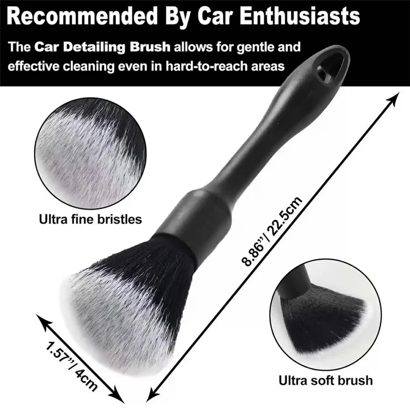 7Pcs Car Detailing Brush Kit Soft Wheel Hub Detail Brush Sponge Pad Car Wash Tools Set