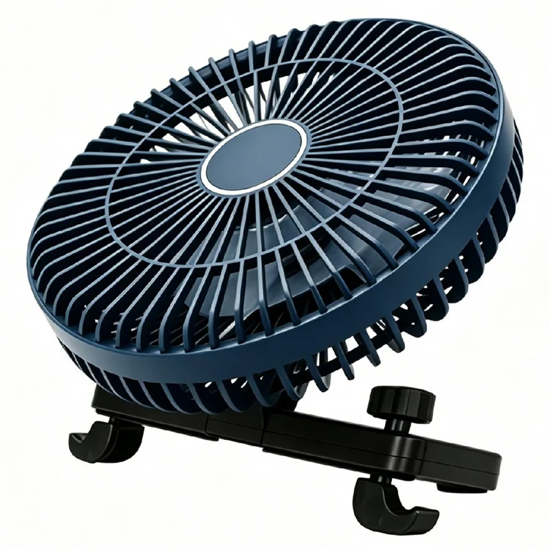 11 Inch Car Cooling Fan Brushless Motor Headrest Mount Stepless Speed Control Fan for 12V-32V Vehicles