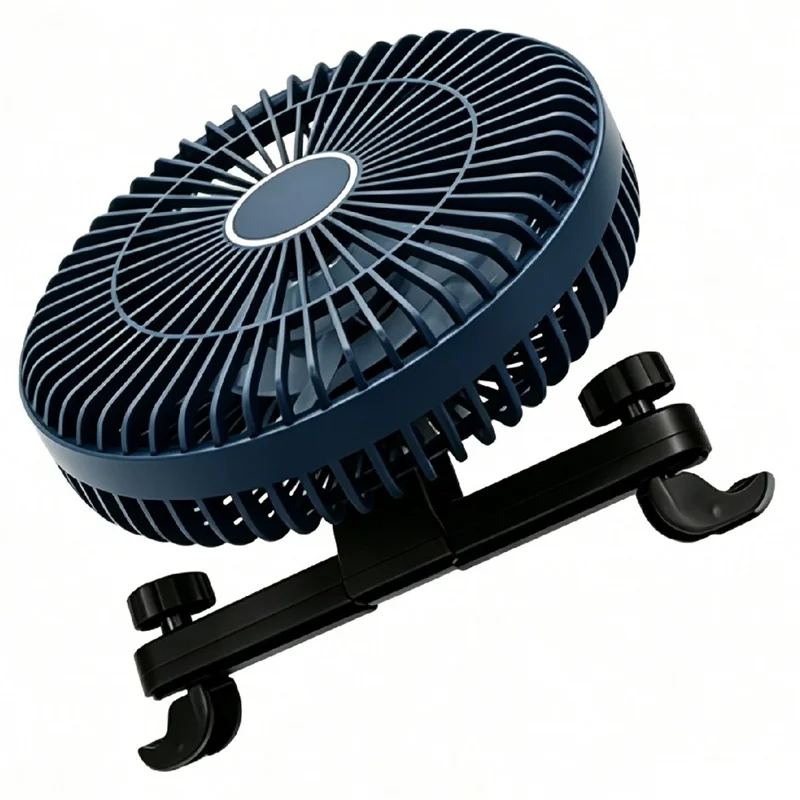 9 Inch Car Cooling Fan Brushless Motor Headrest Mount Stepless Speed Control Fan for 12V-32V Vehicles