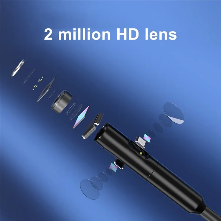 P50 10m Hard Wire 8mm Tri-Lens HD Borescope 4,5'' Screen Waterproof Sewer Inspection Endoscope