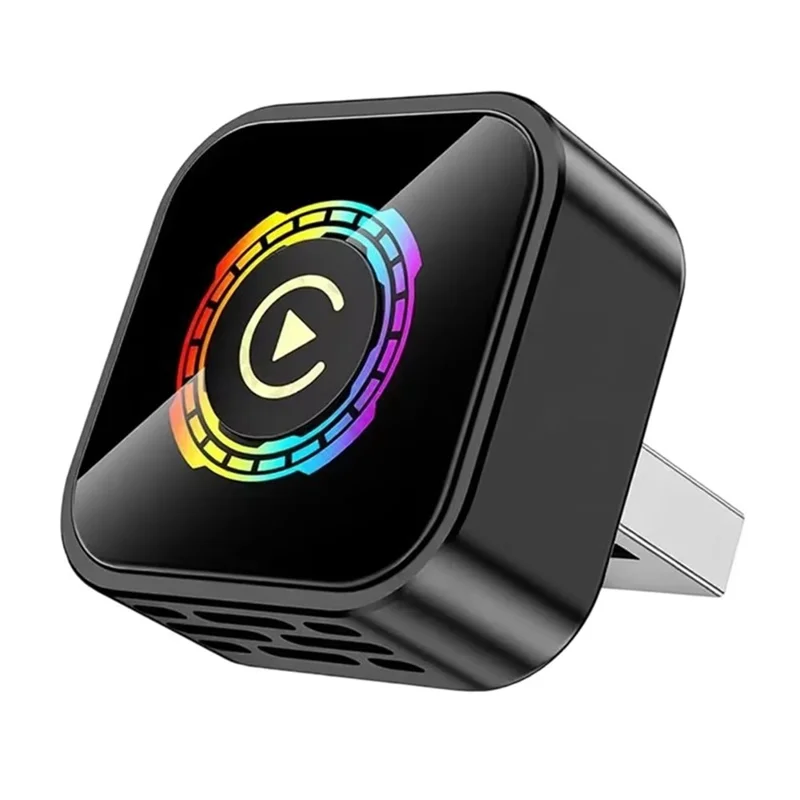 Q1A 2 in 1 Wireless CarPlay Android Auto Adapter Bluetooth-compatible 5.0 USB Dongle with Button for Car - Black