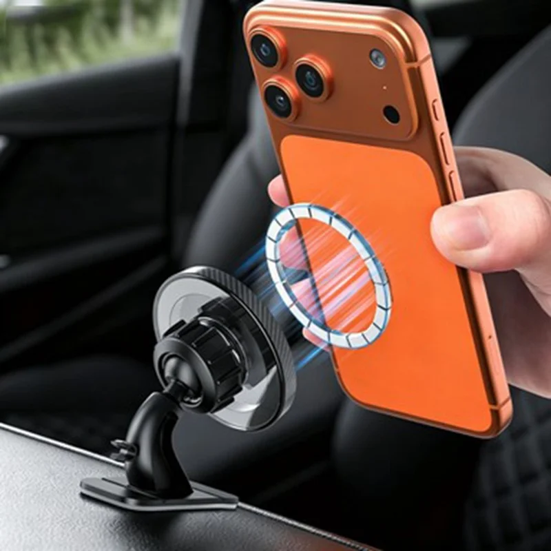 Soporte para Teléfono en Coche 2 en 1 Magnético con Rotación de 360°, Soporte Ajustable Universal para Salida de Aire y Panel