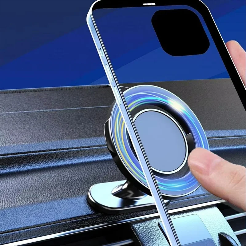 Soporte para Teléfono en Coche 2 en 1 Magnético con Rotación de 360°, Soporte Ajustable Universal para Salida de Aire y Panel