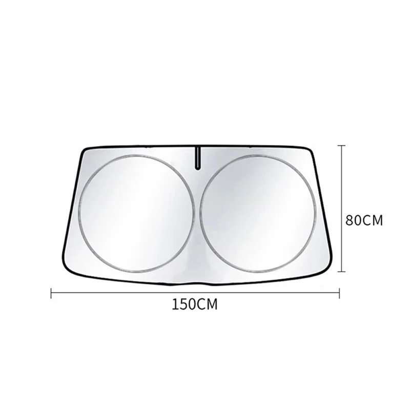 Protections solaire pare-brise de voiture 150x80 cm pliable en titane argenté Protection UV isolation thermique pour véhicule
