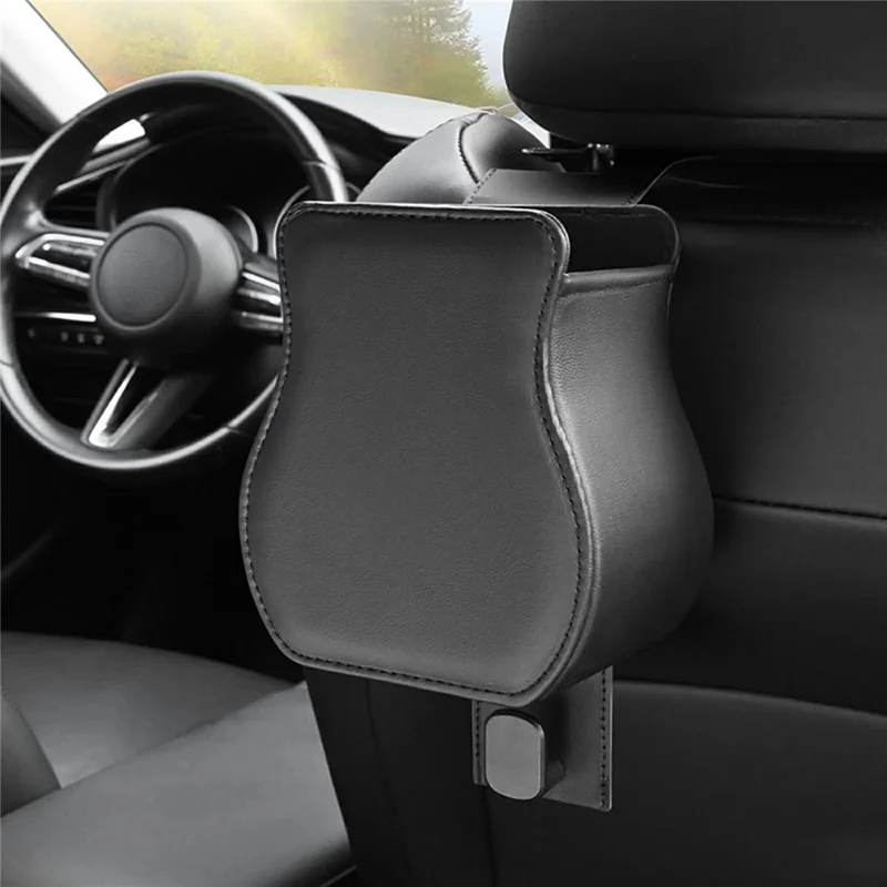 Car Cup Holder Multi-functional Seat Back Hook Storage Organizer Bag for Phone Tissue Wallets Umbrellas - Black