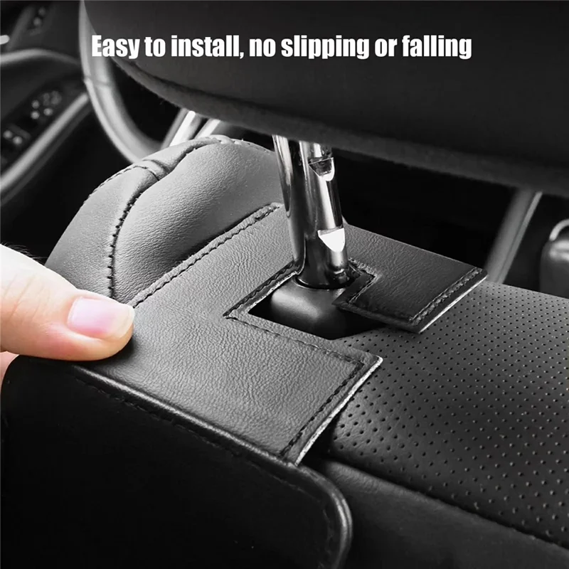 Car Cup Holder Multi-functional Seat Back Hook Storage Organizer Bag for Phone Tissue Wallets Umbrellas - Black