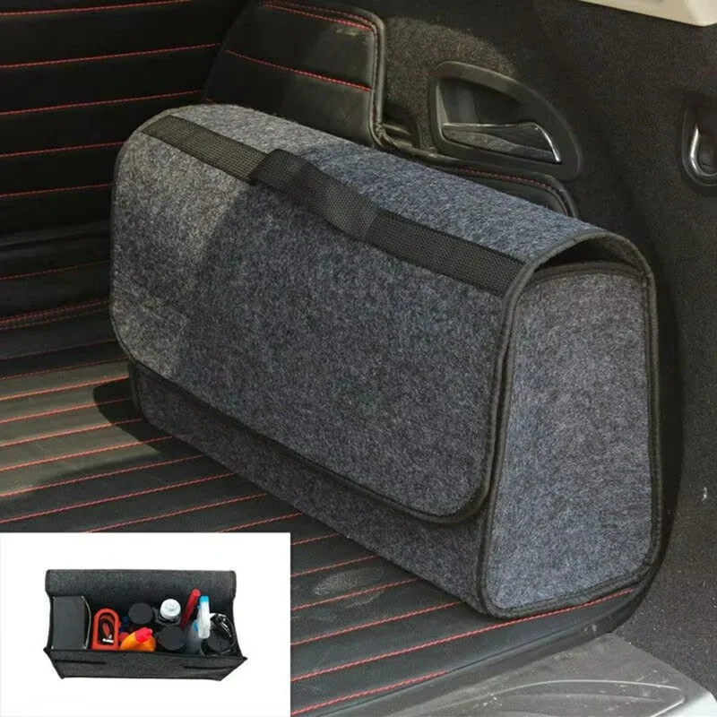 59X17X24cm Organizzatore Bagagliaio Auto Pieghevole con Multi Scomparto Borsa Imbottita in Feltro per Auto