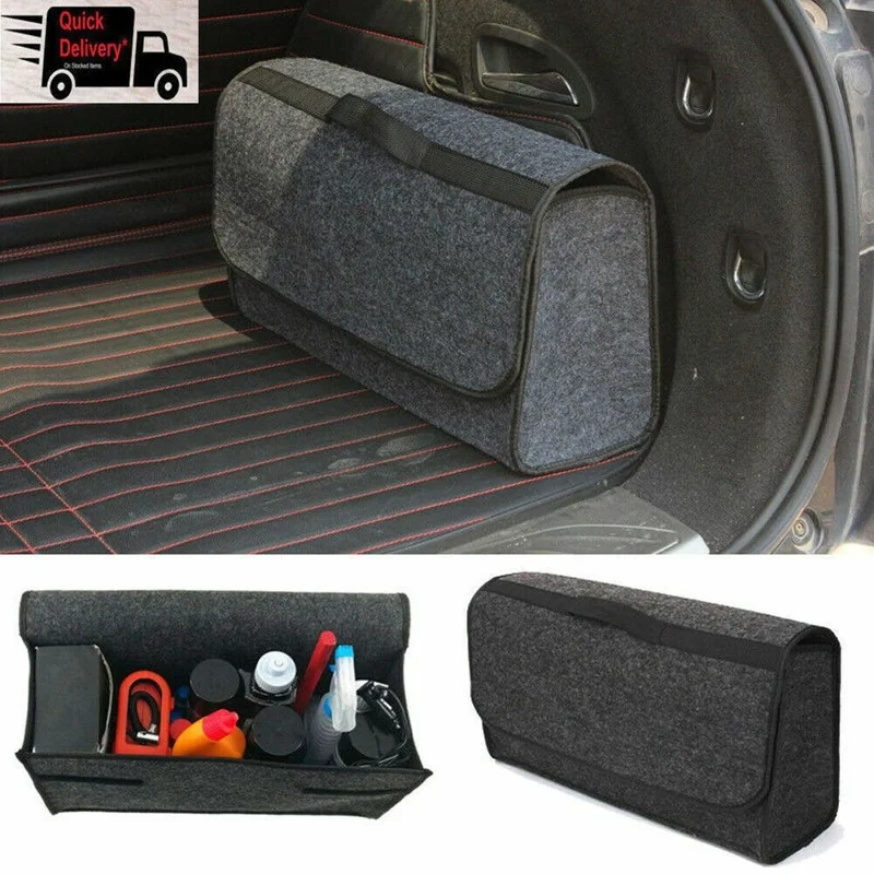 59X17X24cm Organizzatore Bagagliaio Auto Pieghevole con Multi Scomparto Borsa Imbottita in Feltro per Auto
