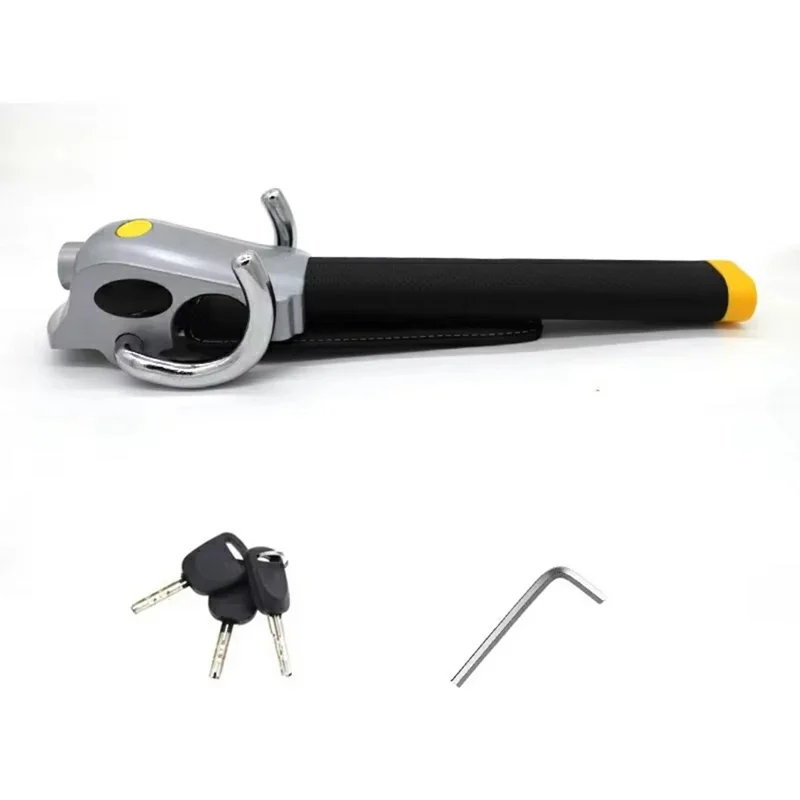 Car Steering Wheel Lock Foldable Anti-Theft Security Lock with 3 keys for Universal Vehicle Protection