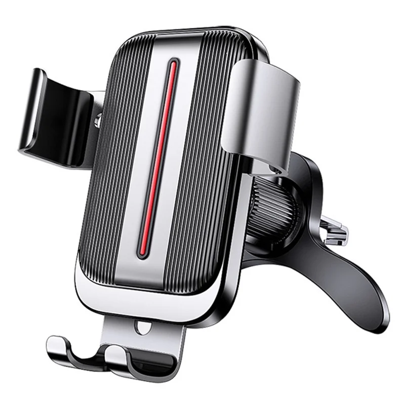 Soporte para Teléfono en Coche, Montaje en Ventilación de Aire, Bloqueo Automático por Gravedad, Soporte Giratorio 360 Grados para Teléfonos Inteligentes de 4.7-7.2 Pulgadas - Plata