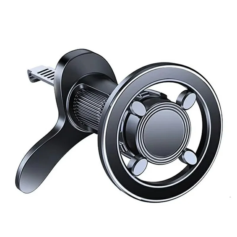 Magnetic Car Phone Holder Air Vent Mount 360 Degree Rotating Cellphone Stand - Black