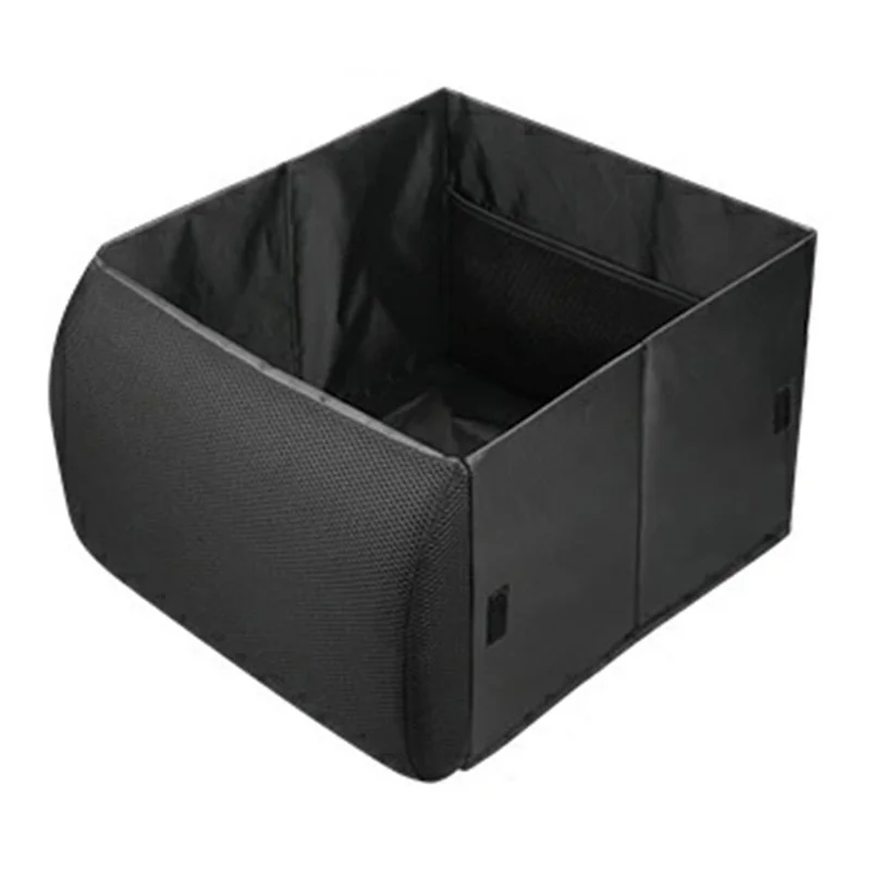 Organizzatore per Sedile Pieghevole 2 in 1, Scatola per Ripostiglio Auto 30L con Supporto Lombare (senza Coperchio) - Nero