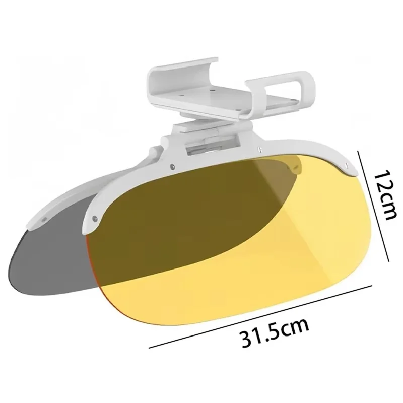 Pare-soleil de voiture taille S anti-éblouissement jour et nuit 2 en 1 pare-brise rabattable pour la conduite, 31,5 x 12 cm