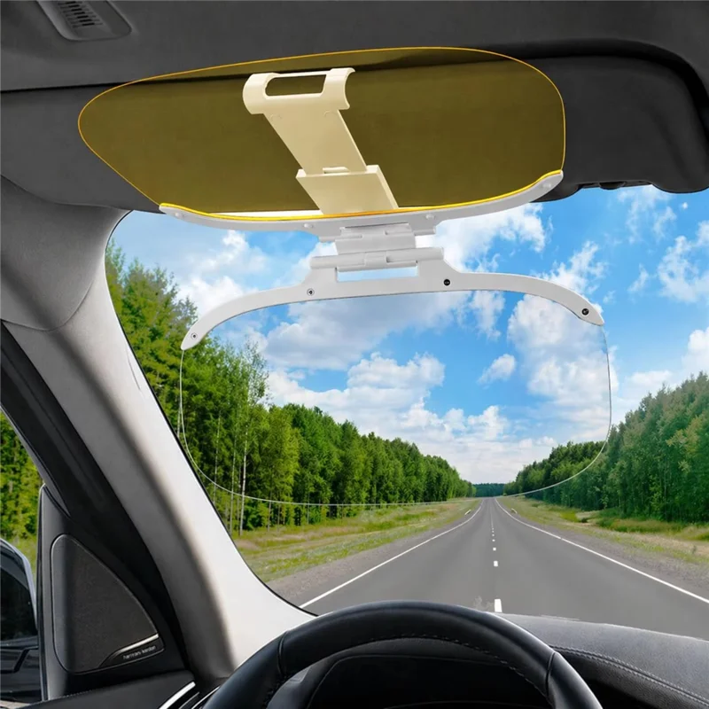 Pare-soleil de voiture taille S anti-éblouissement jour et nuit 2 en 1 pare-brise rabattable pour la conduite, 31,5 x 12 cm