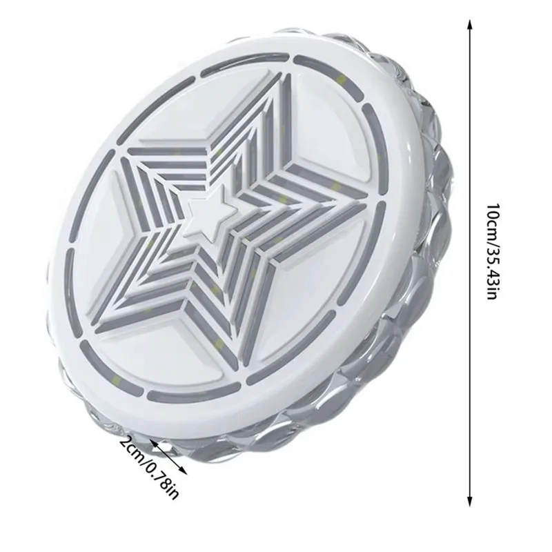 LED Car Ambient Light USB Rechargeable Magnetic Aurora Atmosphere Light Voice Control for Interior - White