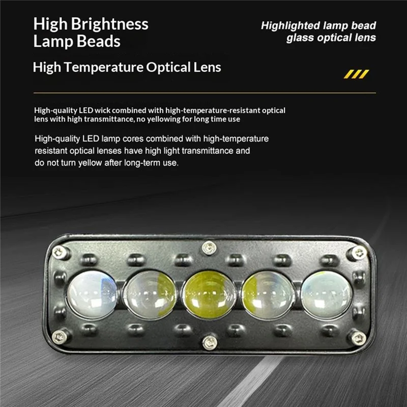 5-LED Work Light 26W 5200LM Waterproof Spot Light 12-48V for Motorcycle Car Truck