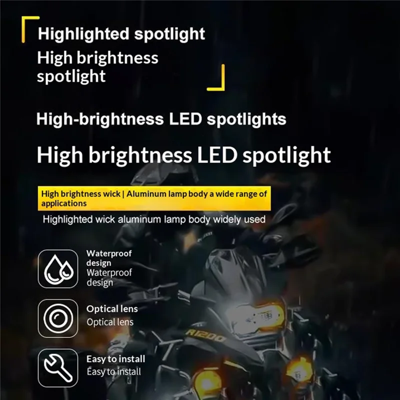 5-LED Work Light 26W 5200LM Waterproof Spot Light 12-48V for Motorcycle Car Truck