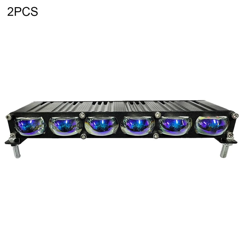 2 pièces projecteur 6 LED 12000 lm 70 W projecteur étanche IP67 pour motocyclette, voiture, VTT - Noir