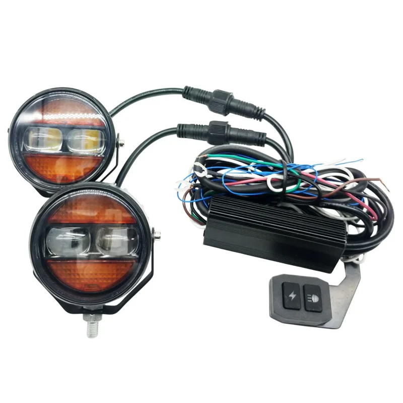 2Pcs / Set White Yellow Light Car LED Spotlight 12000LM 65W Waterproof Daytime Running Light for Motorcycle ATV Off-Road