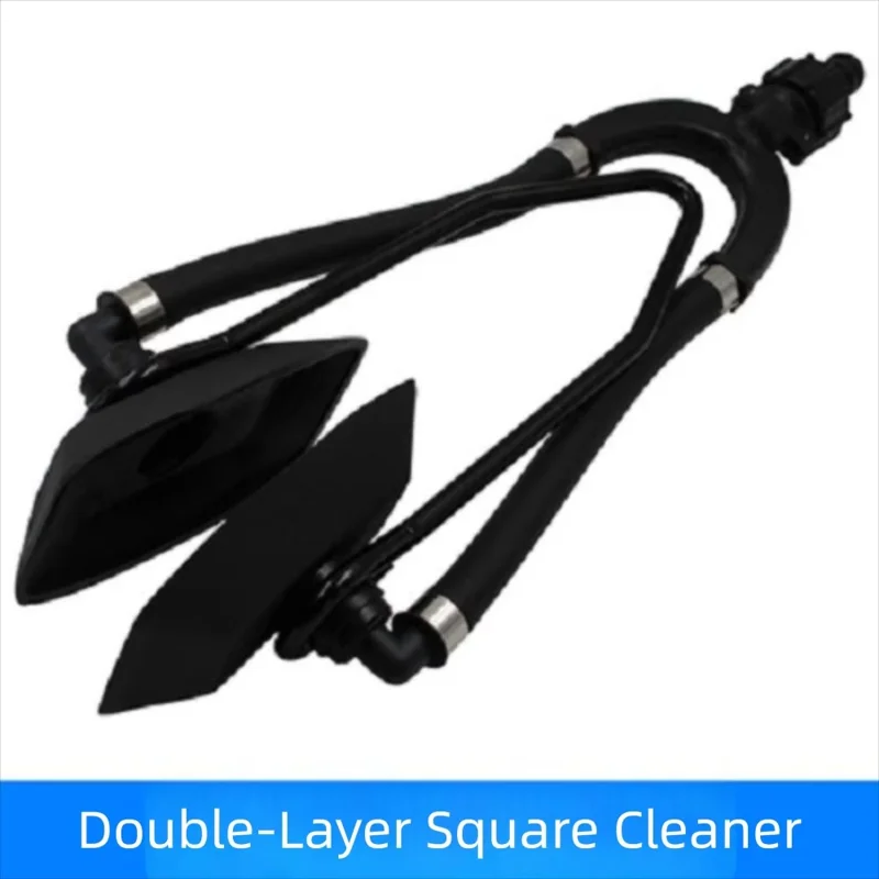 Outboard Motor Flusher Muffs Dual Tube Outboard Engine Dual Water Feed Flushing Kit for Marine Boat - Square