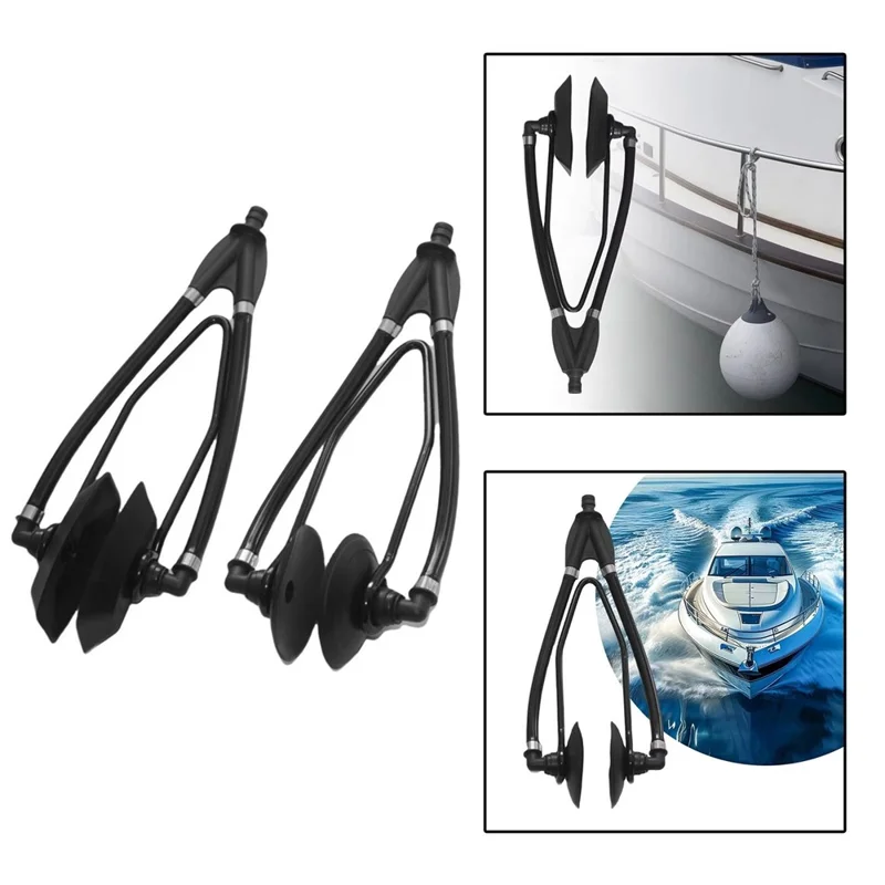 Outboard Motor Flusher Muffs Dual Tube Outboard Engine Dual Water Feed Flushing Kit for Marine Boat - Square