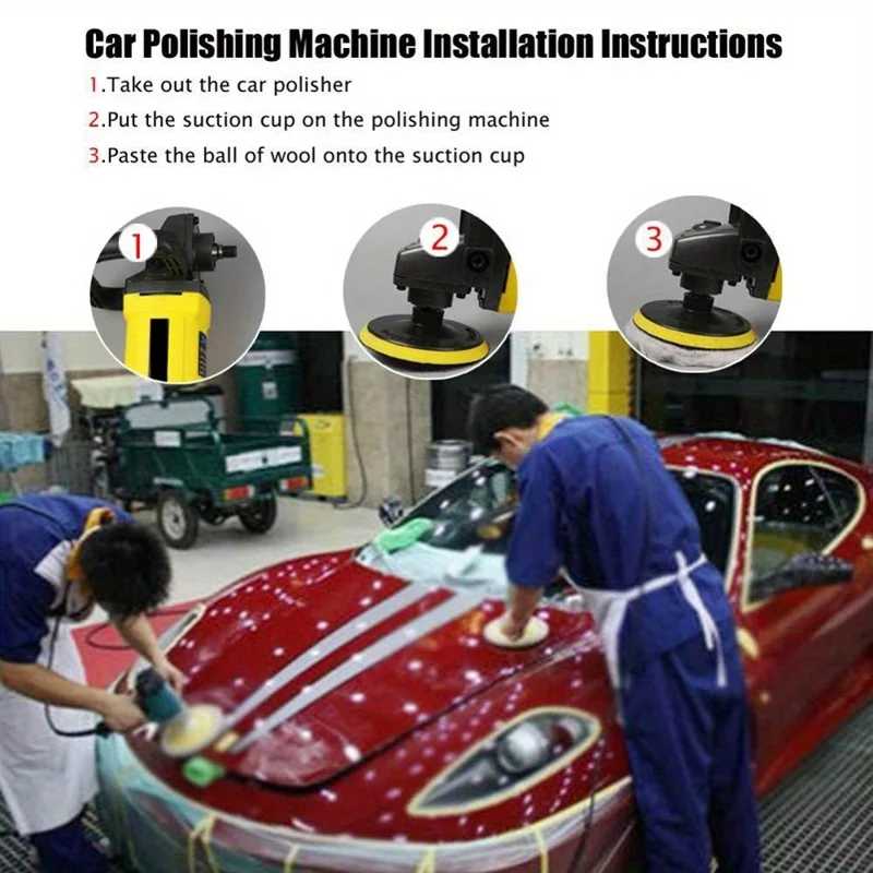 10Pcs 6 Inch Car Polishing Pads Set Wool Buffing Sponge Pads Kit for Car Cleaning Waxing