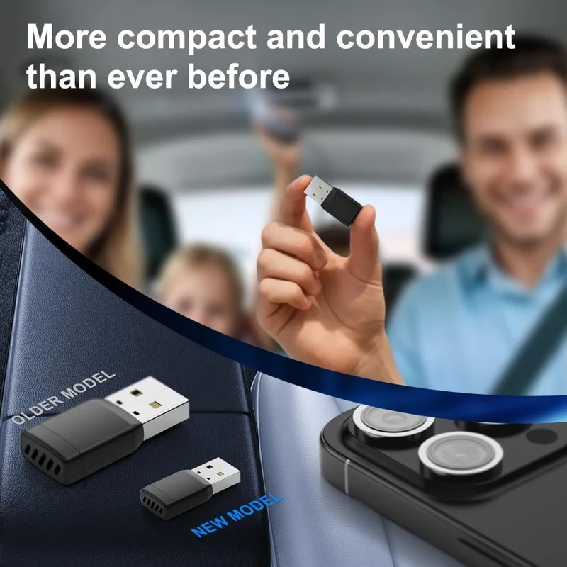M77 Bezprzewodowy adapter CarPlay Android Auto, gotowy do użycia, 5 GHz WiFi, Bluetooth 5.2, przewodowy na bezprzewodowy, kluczyk USB