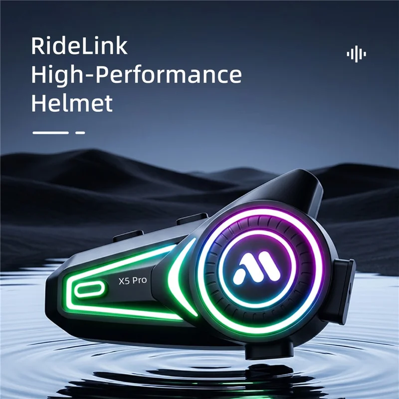 X5 Pro Helmet Bluetooth-compatible Headset with Hard Mic for Motorcycle Riding Intercom
