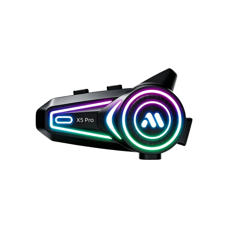 X5 Pro Helmet Bluetooth-compatible Headset with Hard Mic for Motorcycle Riding Intercom