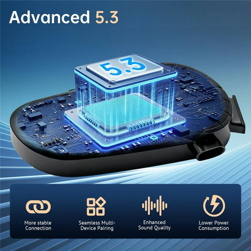 A50 Pro Hi-Fi Stereo Sound Motorcycle Helmet Bluetooth-compatible Intercom Earphones with Hard Mic for Riding