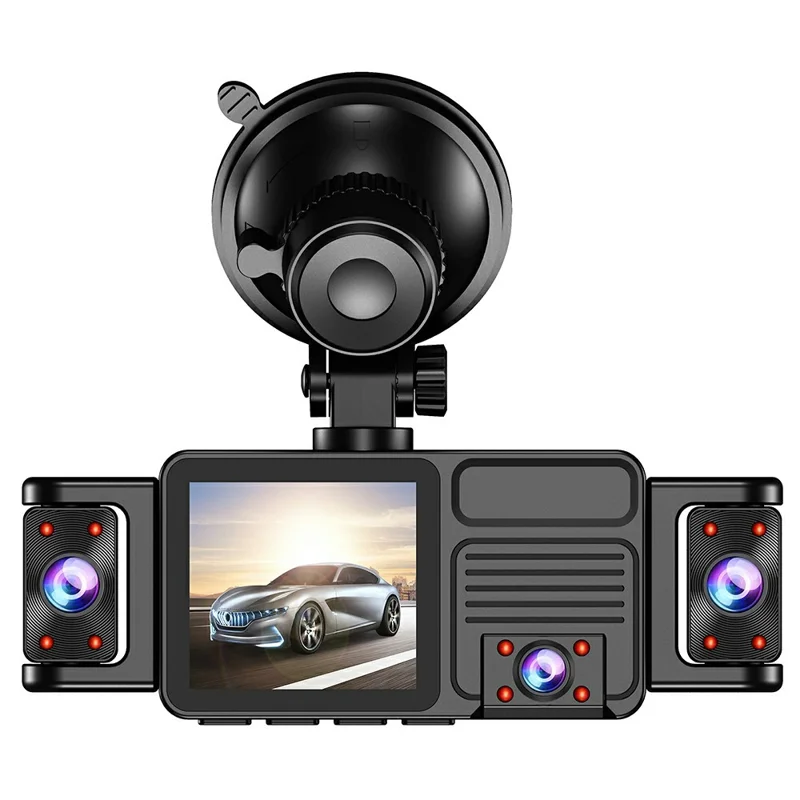A52 5-Canal 2K WiFi Cámara de Detección de 360 Grados Grabadora de Conducción para Coche - Negro