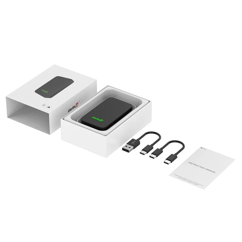 CARLINKIT 2Air-T Bluetooth-kompatibel 5.2 Trådlös CarPlay Android Auto-adapter med stöd för OTA-uppdatering