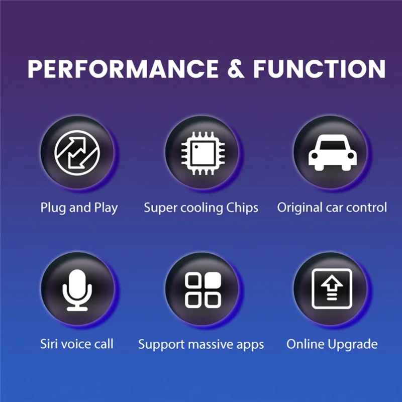 CARLINKIT 2Air-T Bluetooth-kompatibel 5.2 Trådlös CarPlay Android Auto-adapter med stöd för OTA-uppdatering