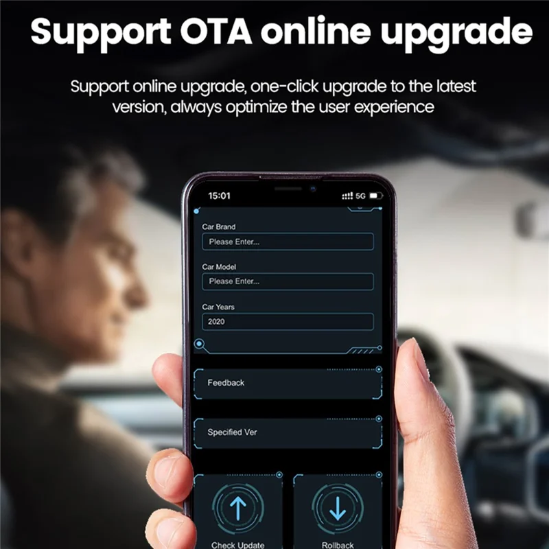 CARLINKIT 2Air-T Bluetooth-kompatibel 5.2 Trådlös CarPlay Android Auto-adapter med stöd för OTA-uppdatering