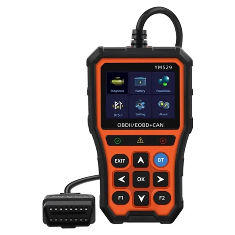 YM529 OBD2 Auto-Scanner Diagnosegerät Bluetooth-kompatibles Echtzeitdaten Batterietester