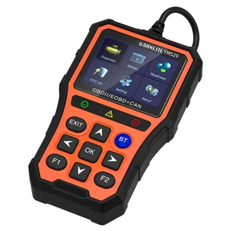 YM529 OBD2 Auto-Scanner Diagnosegerät Bluetooth-kompatibles Echtzeitdaten Batterietester