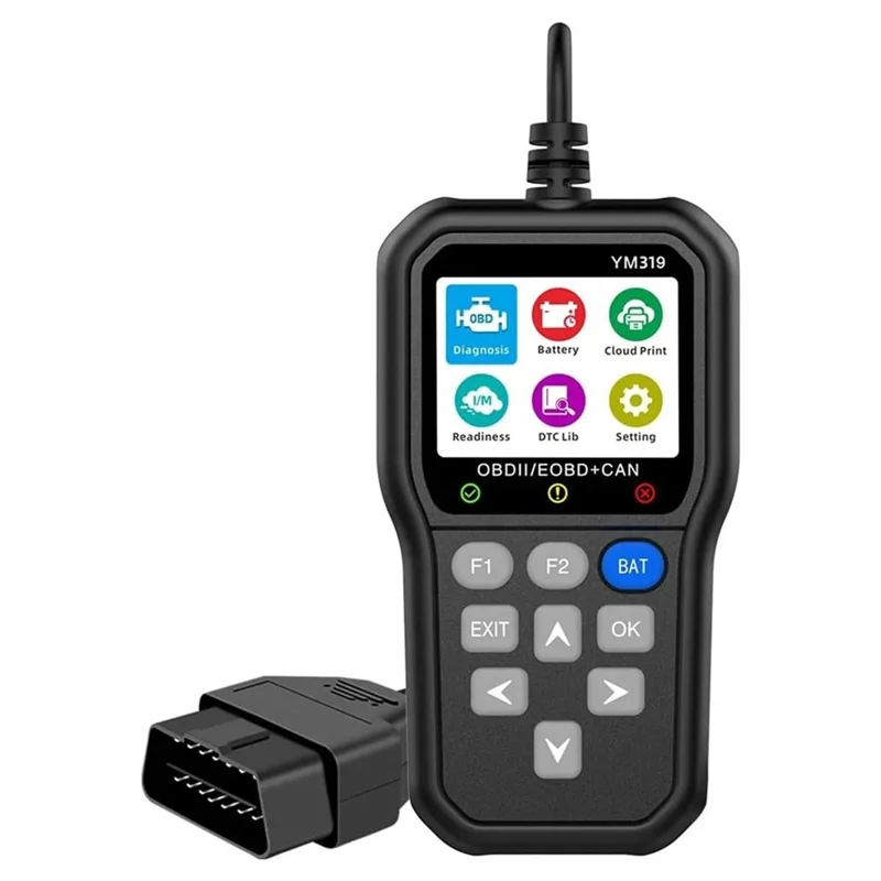 YM319 OBD2 Scanner Engine Fault Code Reader Battery Voltage Tester Automotive Diagnostic Tool