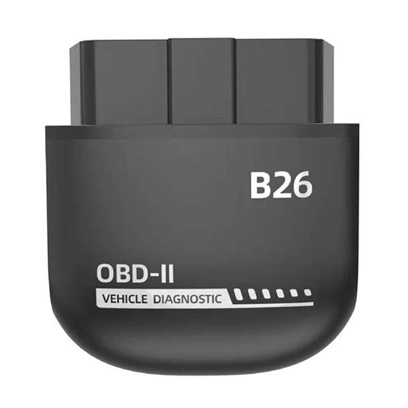 B26 Bluetooth-совместимый 5.1 OBD2 автомобильный диагностический сканер ELM327, считыватель кодов двигателя — черный