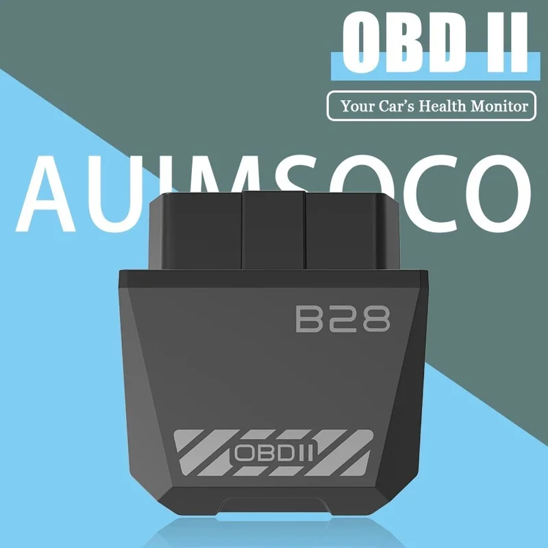 B28 OBD2-Scanner ELM327 Bluetooth 5.1 Auto-Engine-Diagnose-Code-Leser - Schwarz