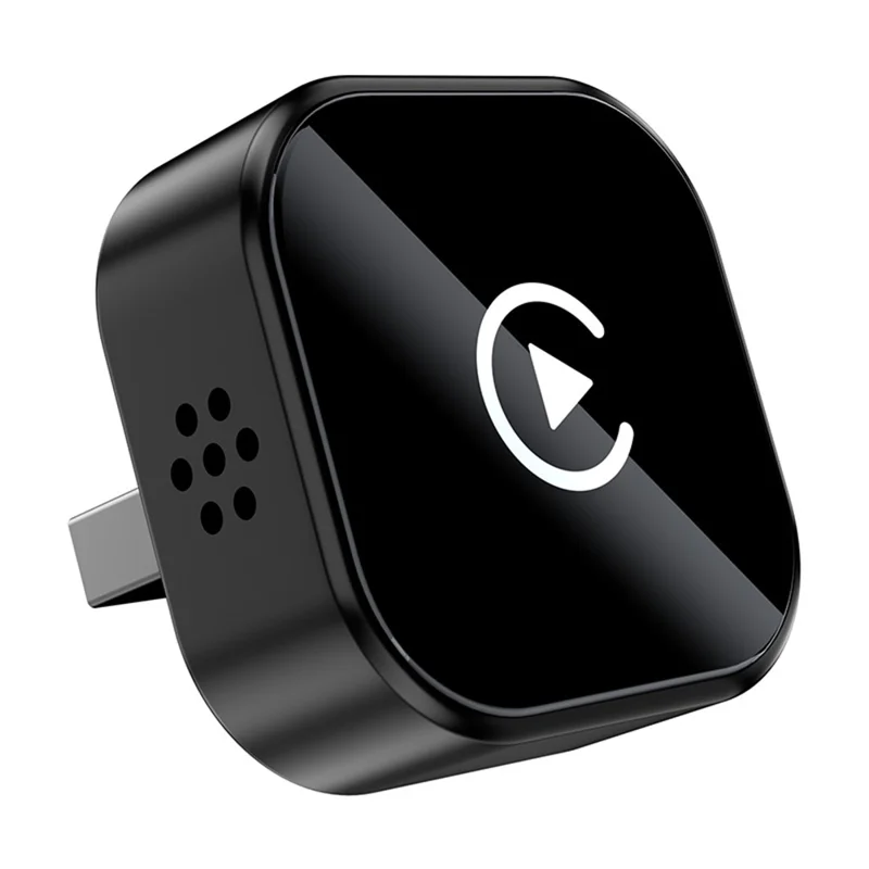 Q1A 2 in 1 CarPlay Android Auto Wireless Adapter Bluetooth-compatible 5.0 5G WiFi USB Plug and Play, Plastic Shell - Black+White Mark