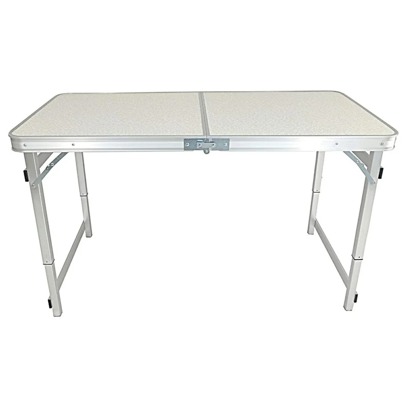 1.8m Outdoor Aluminum Alloy Folding Table 3-Level Height Adjustable Portable Handle Design for Camping BBQ