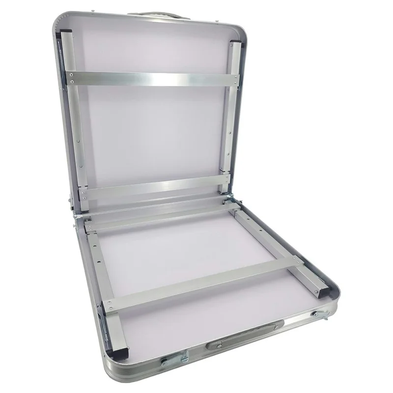 1.8m Outdoor Aluminum Alloy Folding Table 3-Level Height Adjustable Portable Handle Design for Camping BBQ