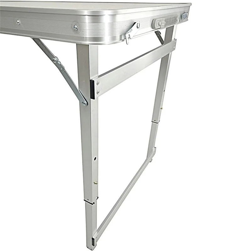 1.8m Outdoor Aluminum Alloy Folding Table 3-Level Height Adjustable Portable Handle Design for Camping BBQ