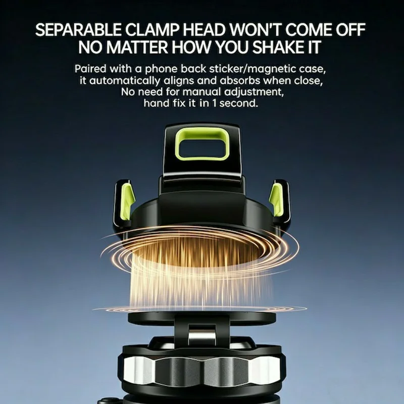 Magnetic Car Phone Holder 360 Degree Rotation Foldable Vacuum Suction Cup Dashboard Stand for Car Navigation
