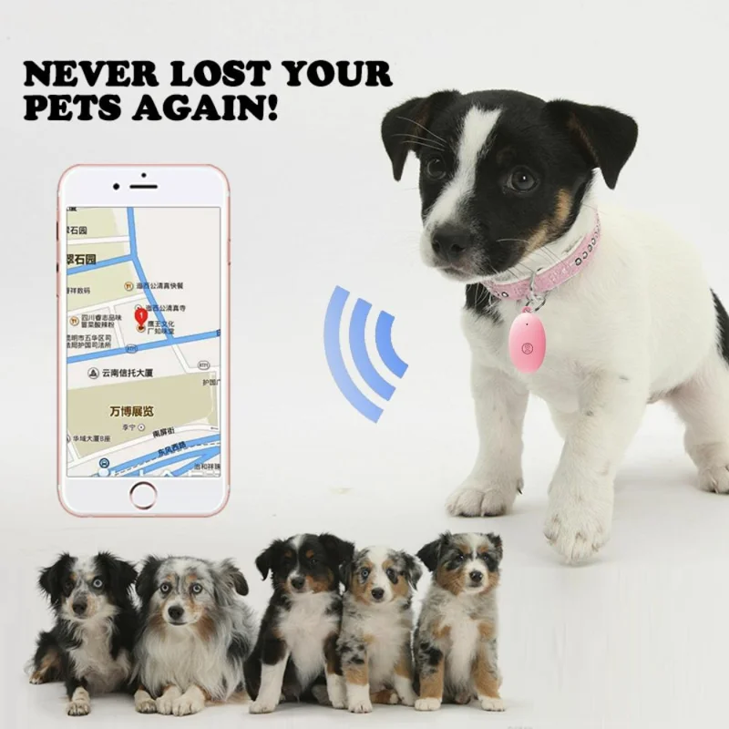 Bluetooth-compatible Key Finder Tracker Bidirectional Alarm App Control Anti-Lost Locator for Pets Wallet - Black