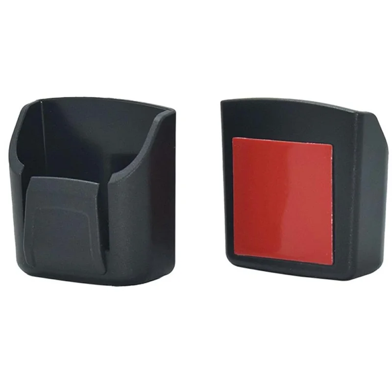 Car Key Holder Adhesive Mounting PVC U-Shaped Design Storage Box for Car Dashboard Center Console - Black