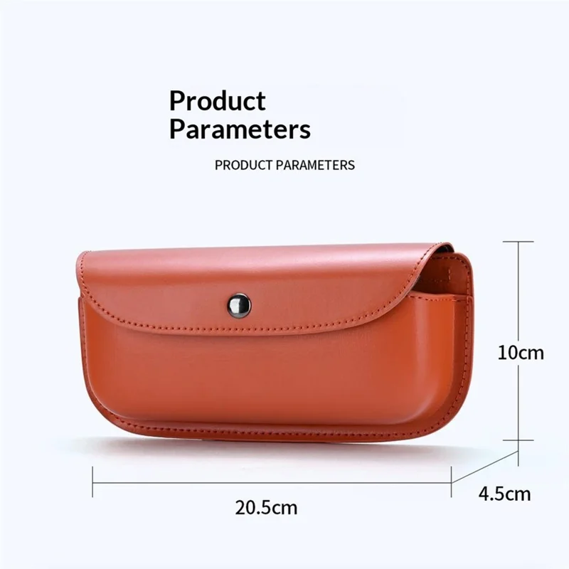 Boîte de Rangement pour Pare-Soleil de Voiture en Cuir avec Couvercle à Fermeture Magnétique - Orange / Cuir Microfibre